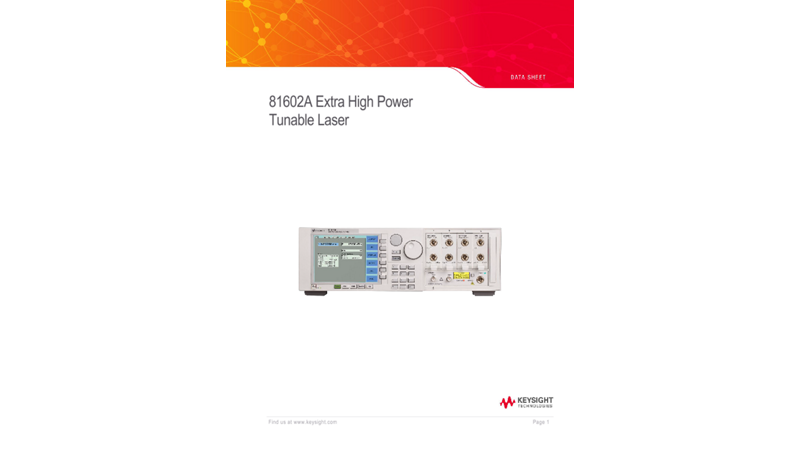 81602A Extra High Power Tunable Laser